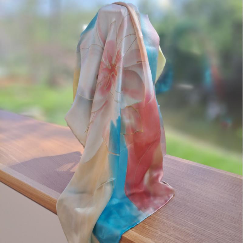 White Magnolia Art Scarf | NEW!